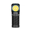 Olight PERUN 2 MINI Lampe frontale noire vue avant avec corps texturé pour éclairage extérieur portable