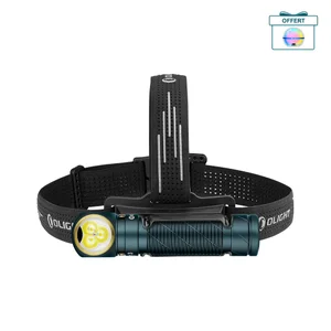 Lampe frontale Olight Perun 2 Mini en édition limitée Bleu Sarcelle et Or, lampe de poche EDC puissante