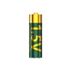 Pile lithium-ion rechargeable verte et dorée 1,5 V, cellule de batterie AA avec motif abstrait