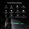 Fiche des caractéristiques techniques d'une lampe torche tactique avec laser vert et puissance de 1200 lm.