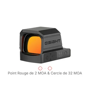Viseur point rouge Olight Osight avec réticule 2 MOA et cercle 32 MOA pour pistolet et tir sportif.