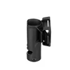 Etui holster tactique noir en polymère rigide avec clip de ceinture rotatif pour lampe de poche.