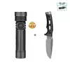 Pack Olight Seeker 4 Pro gris édition limitée et couteau de poche pour camping et activités de plein air