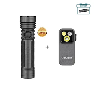 Lampe clip Olight Oclip Pro grise et torche édition limitée Seeker 4 Pro puissante pour le camping et EDC