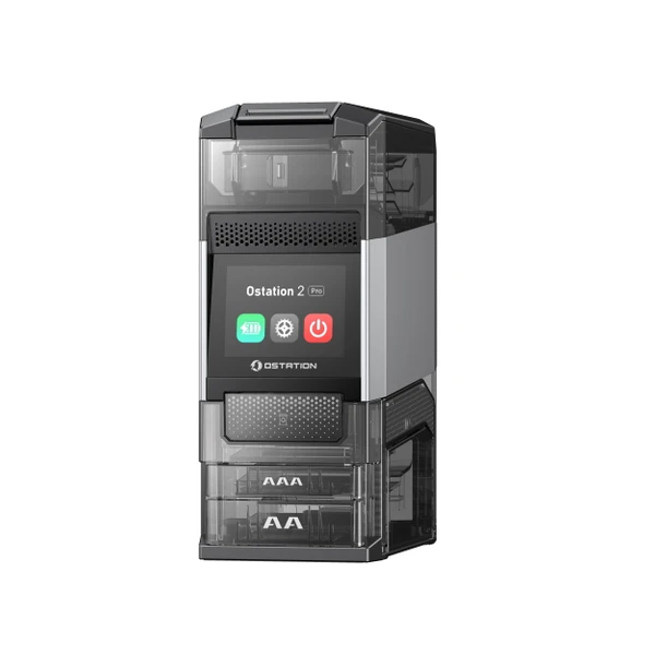 Olight Ostation 2 Pro Station de batteries transparente AAA/AA pour le stockage et la gestion des batteries.