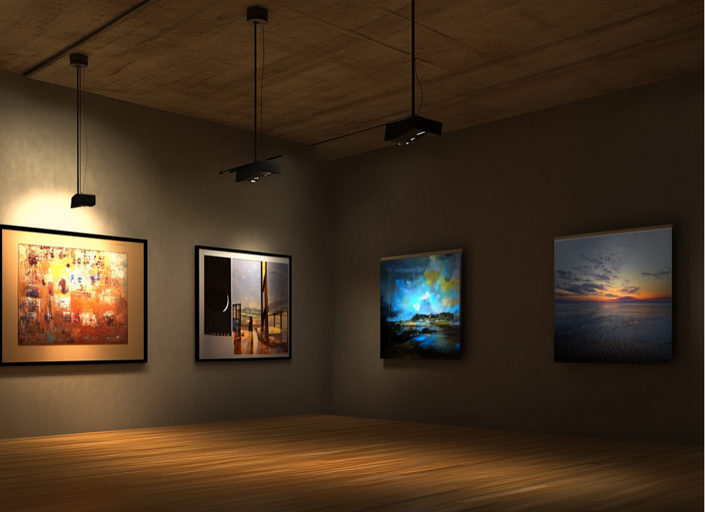 Lumières dans la galerie d’art avec un niveau de CRI élevé