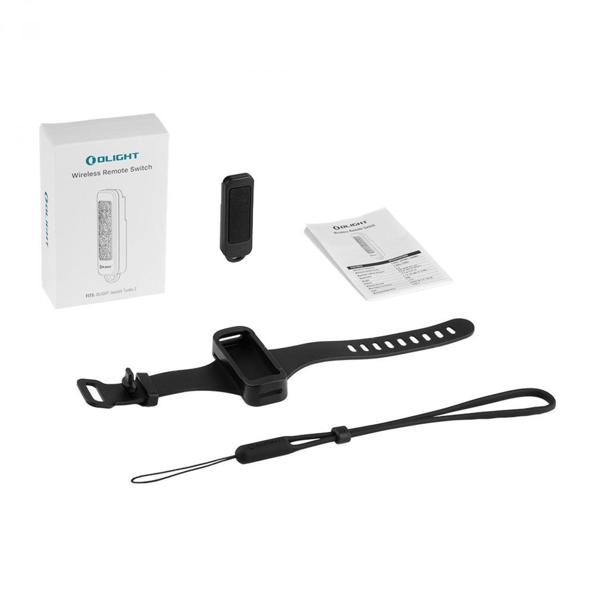 Olight Noir Javelot Turbo 2 interrupteur à distance sans fil avec bracelet pour un contrôle facile