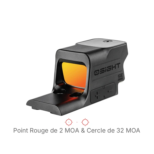 Viseur point rouge Olight Osight avec réticule de 2 MOA et cercle de 32 MOA pour pistolet
