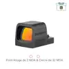 Viseur point rouge Olight Osight SE noir de profil avec lentille orange pour une visée de précision tactique