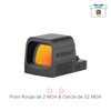 Viseur point rouge Olight Osight SE noir de profil avec lentille orange pour une visée de précision tactique