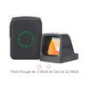 Viseur point rouge Osight Olight avec boîtier de recharge et indicateur de batterie vert.