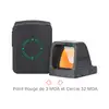 Viseur point rouge Osight Olight avec boîtier de recharge et indicateur de batterie vert.