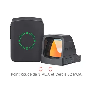 Viseur point rouge Osight Olight avec boîtier de recharge et indicateur de batterie vert.
