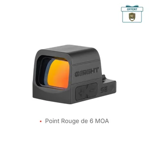 Viseur point rouge Olight Osight SE noir de 6 MOA de profil pour une visée de précision et de chasse rapide