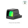 Viseur point rouge Olight Osight SE noir de profil avec point vert de 6 MOA pour une visée de précision tactique