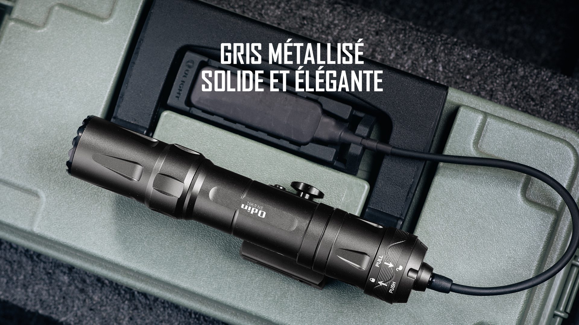Lampe Torche Olight Odin – 2000 Lumens – Fixation Picatinny et Switch