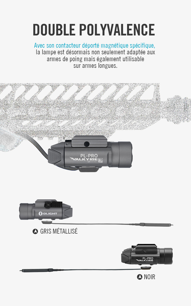 Lampe Tactique OLIGHT PL PRO Valkyrie | 1500 Lumens Rechargeable | Compatible Armes Et Chasse