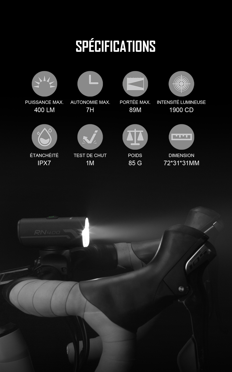 Lampe Torche LED Olight Pivotante 400 Lumens - Rechargeable USB - Étanche - Jaune
